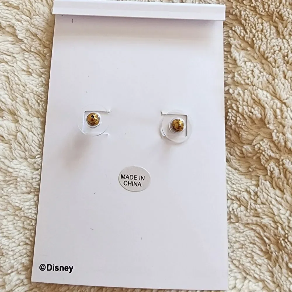 NEW Disney X Baublebar Gold Rainbow Rhinestone Minnie Mouse Earrings